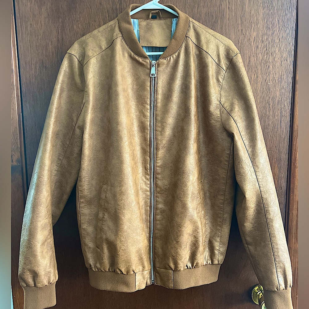 European Brown pleather jacket